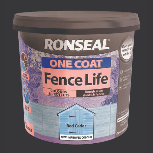 ONE COAT FENCELIFE RED CEDAR 5LT ~